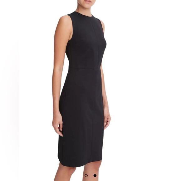 *NWOT Vince Seamed-Front Sheath Black Dress – Sz 4 - Picture 1 of 9